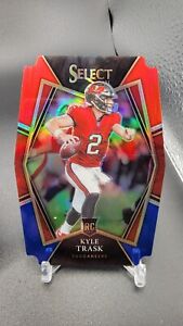 2021 Panini Select Football - Premier Level Red & Blue Die Cut Kyle Trask