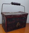 Antique George Washington Cut Plug Tobacco Lunch Box Tin - Original circa 1910's