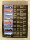 New ListingPorsche Full Line (Range) Showroom Advertising Sales Poster RARE!! Awesome