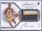 BENNEDICT MATHURIN 2022-23 PANINI FLAWLESS ROOKIE PATCH AUTO 09/25 RC RPA