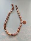 vintage LOT beads brown agate nugget shape qty 29; appx 15mm long