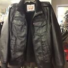Levi's Large Brown Faux Leather Sherpa Fleece Lined Bomber Jacket