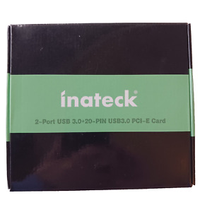 INATECK Model KT4006 2-Port USB 3.0+20-PIN USB3.0 PCI-E Card Unused/Still in Box