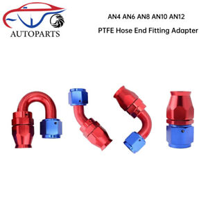 4AN 6AN 8AN 10AN 12AN PTFE Fuel Hose End Fitting Adapter Kit E85 0°/45°/90°/180
