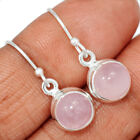 Natural Rose Quartz - Madagascar 925 Sterling Silver Earrings Jewelry CE21436