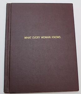 New ListingWHAT EVERY WOMAN KNOWS / 1942 Radio Script, based on 1908 Play by James M Barrie
