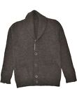 VINTAGE Mens Cardigan Sweater XL Grey Virgin Wool BC01