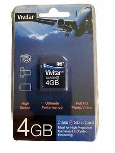 New ListingVivitar SDHC 4 GB Memory Card Camera Camcorder SD Classic 6 SEALED VIV-SD6-4GB