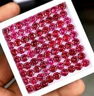 50 Pcs Natural Ruby CERTIFIED Red Round 6 mm Size Lot AA+ Quality Gemstone