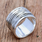 925 Sterling Silver Solid Spinner Anxity Thumb Meditation Handmade Ring All Size