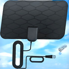 Portable Indoor HD TV Antenna with 10 ft Coaxial Cable, Free Local Live Channels