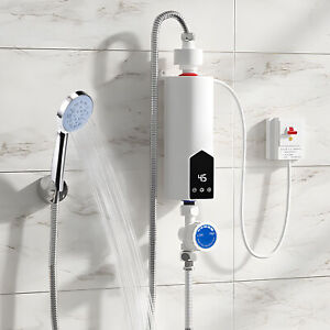 Instant Electric Bathroom Hot Water Heater Whole House With Shower Head 5500W US