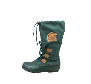 Sorel Women's Snowlion Teal Green Removable Liner Winter Boots Size 7