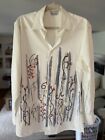 Embroidered Tulliano Medium Button Down Long Sleeved 100% Cotton Shirt