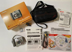 New ListingCanon PowerShot A720 IS 8MP Digital Camera 6x Zoom Case Box Memory Card Tested
