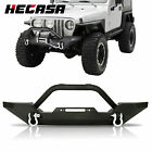 Front Bumper W/ Winch Plate D-Rings Rock Crawler For 87-06 Jeep Wrangler TJ YJ (For: Jeep)