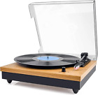 Record Player,  Vintage Turntable 3-Speed Bluetooth Record Player with Speaker,