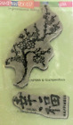 Stampendous Cling Rubber Stamps Cherry Blossoms Happiness Japanese Writing Japan