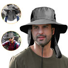 Wide Brim Sun Hat Neck Flap UV Face Protection for Hiking Fishing Cap Men Women