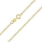 10K Solid Yellow Gold Flat O-Link Necklace Chain 1.5mm 16-24