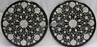 21 Inches Round Marble Coffee Table Top MOP Inlay Work Sofa Table Set of 2 Piece