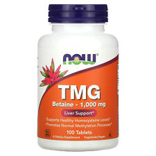 Now Foods TMG 1 000 mg 100 Tablets GMP Quality Assured, Vegan, Vegetarian