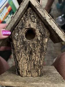 Handmade Wood Rustic Birdhouse Folk Art Very Primitive!