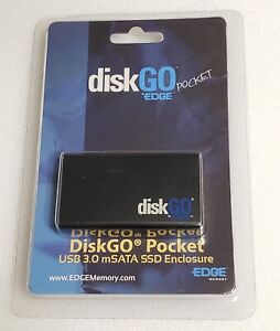 EDGE diskGO Drive Enclosure External - Black - USB 3.0, mini-SATA PE240370