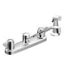 Moen CFG CA40613 Cornerstone Two-Handle Kitchen Faucet w/ Side Spray Chrome