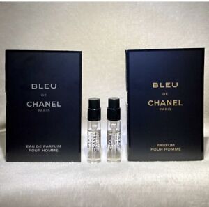 Chanel Bleu De Chanel Eau De Parfum + PARFUM Sample Sprays for Men .05oz, 1.5ml