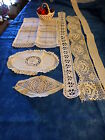 handmade lot, cotton 5 pieces antique lace for creations