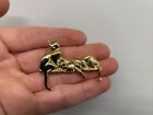 Vintage Cat Brooch Pin. MFA design. Signed Gold tone