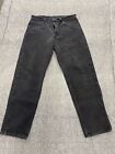 Vintage Levis 550 Jeans Men 33x30 Black Denim Relaxed Fit Taper Leg Made In USA