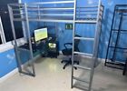 Full Size Loft Bed with Desk