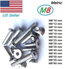 M8x1.25 metric 10mm to 60mm Hex bolt Flat head Stainless Steel Countersunk QT=10