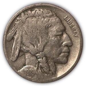 1919-D Buffalo Nickel Very Fine VF Coin #6478