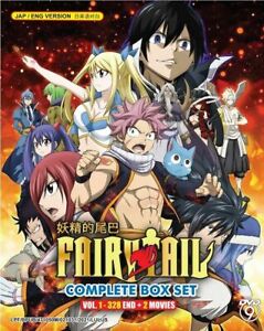 Fairy Tail TV Series Boxset DVD (Episodes 1- 328 end + 2 Movies) with Eng Dubbed