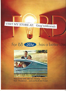 Original 1968 Ford Brochure with Galaxie, Torino, Thunderbird, Mustang, Falcon