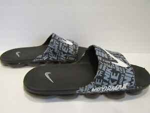 NIKE VaporMAX Men's Size 9 (42) BLAKE With Gray NIKE LOGO Slip On Slide Sandals