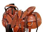 BROWN WESTERN SADDLE RANCH ROPING ROPER HORSE PLEASURE LEATHER TACK 15 16 17 18