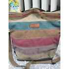 Fashion Bag. Unbranded, Roomy & Colorful Canvas Tote W/ Crossbody Strap NWOT