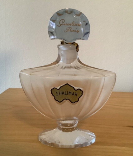 Vintage Shalimar Baccarat Perfume Bottle with Glass Stopper 4.5