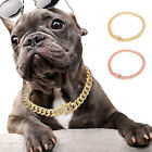 Chain Dog Cuban Luxury Necklace Gold Pet Collar Rhinestones Jewelry Accessories