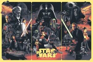 Star Wars Trilogy by Gabz Grzegorz Domaradzki Screen Print Movie Art Poster