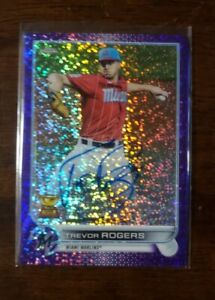New Listing2022 Topps Chrome Trevor Rogers Marlins Auto Purple Sparkle Refractor SP 264/299