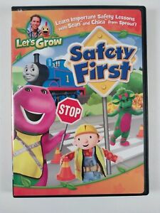 Let's Grow - Safety First (DVD, 2010) Barney Bob Thomas - Full Screen - Tested