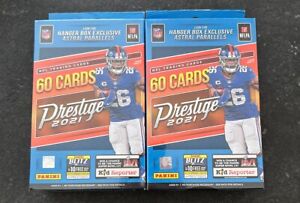 2021 PANINI PRESTIGE NFL FOOTBALL LOT OF 2 FACTORY SEALED HANGAR BOXES 120 CARDS