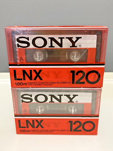 LOT OF 2 TWO - SONY LNX 120 Vintage Audio Cassette Blank Tapes Sealed - Type I