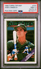 1988 Topps Tiffany #370 Jose Canseco inscribed signed auto card PSA DNA 9 10