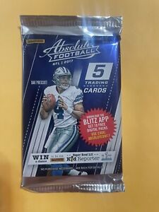 2017 PANINI ABSOLUTE FACTORY SEALED PACK OF (5) CARDS PATRICK MAHOMES ROOKIE ?